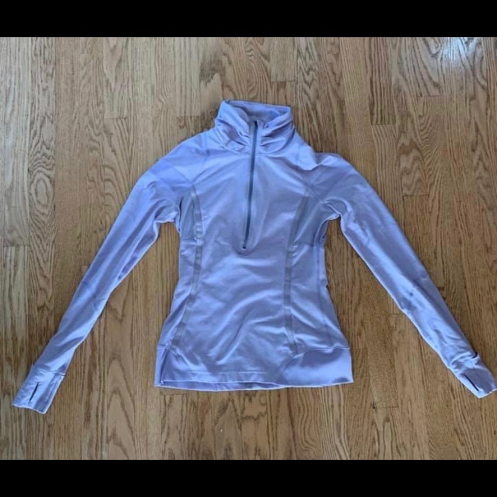 Lululemon 1/2 zip (size 6/8) light purple/lilac
